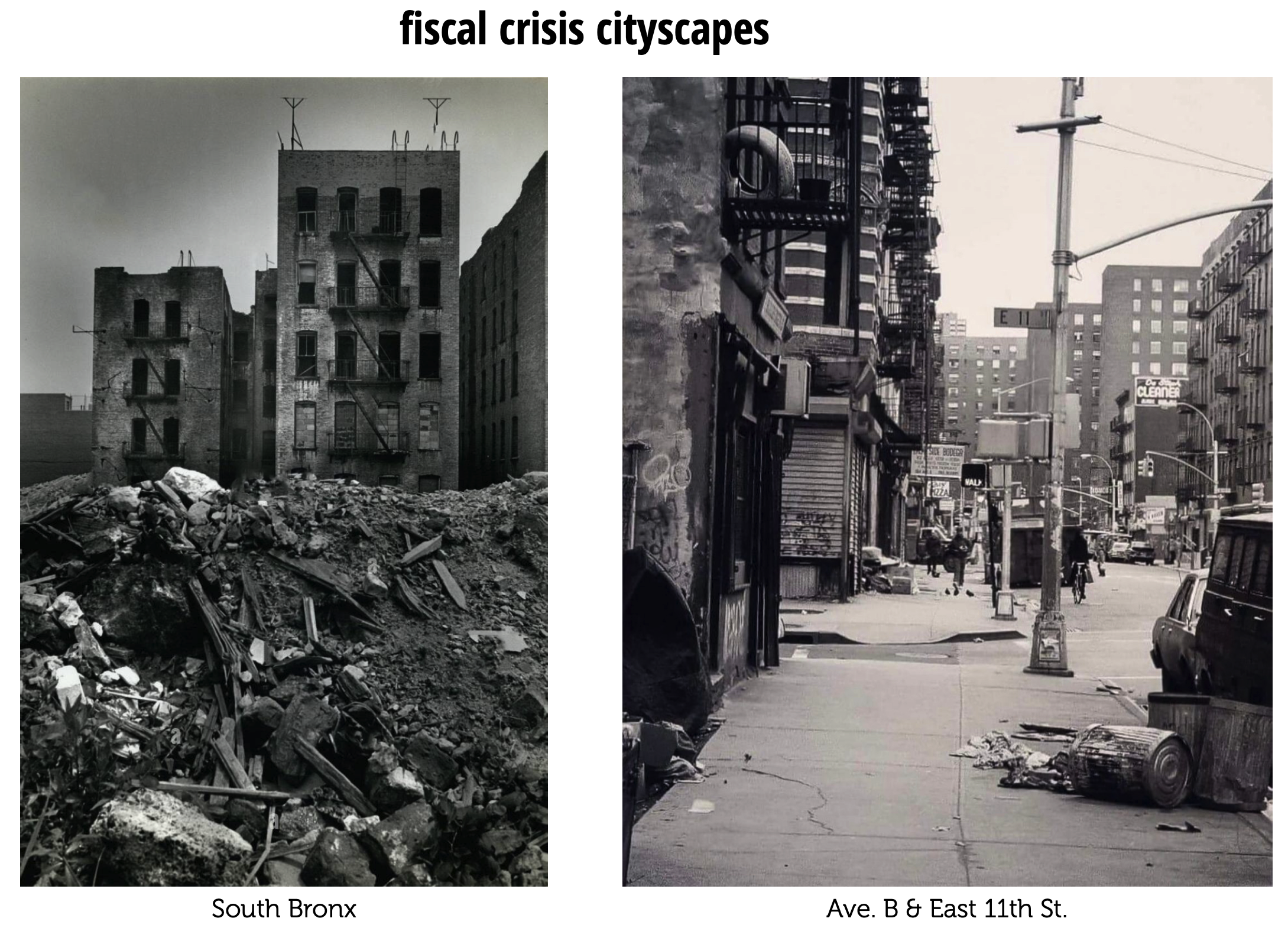 14 Fiscal crisis cityscapes
